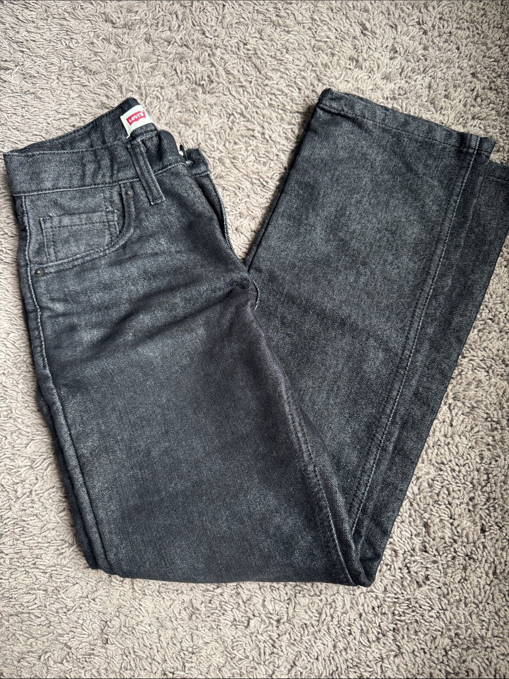 Levi's Kids Black Wash Straight Jeans